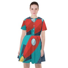 Rocket With Science Related Icons Image Sailor Dress by Vaneshart