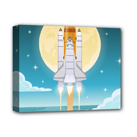 Space Exploration Illustration Deluxe Canvas 14  X 11  (stretched) by Vaneshart