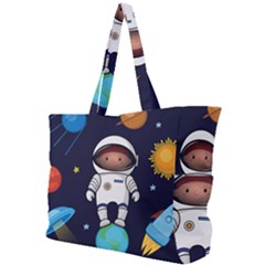 Boy Spaceman Space Rocket Ufo Planets Stars Simple Shoulder Bag by Vaneshart