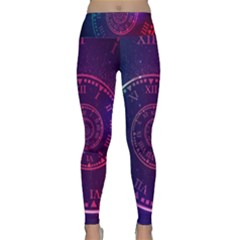 Time Machine Lightweight Velour Classic Yoga Leggings by Vaneshart