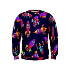 Space Patterns Kids  Sweatshirt by Vaneshart