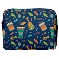 Brazil Musical Instruments Seamless Carnival Pattern Make Up Pouch (large) by Vaneshart