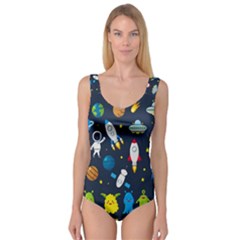 Big Set Cute Astronauts Space Planets Stars Aliens Rockets Ufo Constellations Satellite Moon Rover V Princess Tank Leotard  by Vaneshart