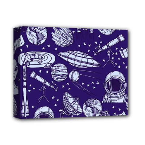 Space Sketch Seamless Pattern Deluxe Canvas 14  X 11  (stretched) by Vaneshart