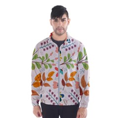 Colorful Ditsy Floral Print Background Men s Windbreaker