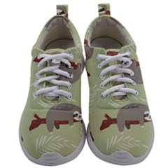 Sloths Pattern Design Mens Athletic Shoes by Vaneshart