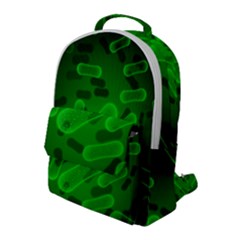 Green Rod Shaped Bacteria Flap Pocket Backpack (large) by Vaneshart