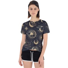 Asian Seamless Pattern With Clouds Moon Sun Stars Vector Collection Oriental Chinese Japanese Korean Open Back Sport Tee by Vaneshart