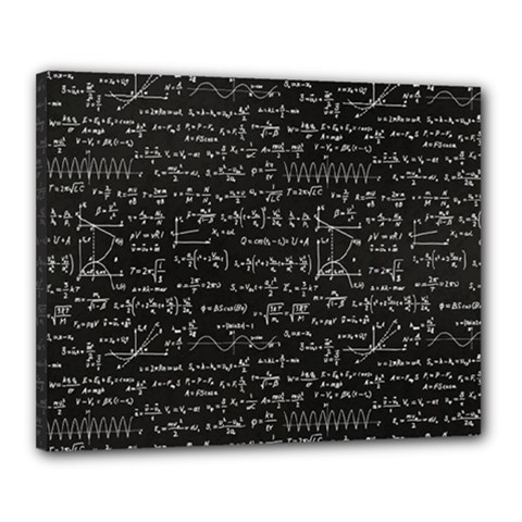 Math Equations Formulas Pattern Canvas 20  X 16  (stretched) by Vaneshart