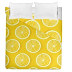 Lemon Fruits Slice Seamless Pattern Duvet Cover Double Side (queen Size) by Vaneshart