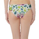 Cute Sloth Sleeping Ice Cream Surrounded By Green Tropical Leaves Hipster Bikini Bottoms View2