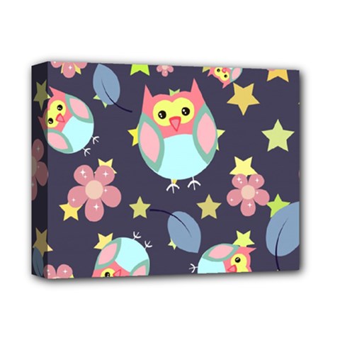 Owl Stars Pattern Background Deluxe Canvas 14  X 11  (stretched) by Vaneshart