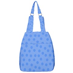 Dots With Points Light Blue Center Zip Backpack by AinigArt