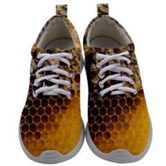 Honeycomb With Bees Mens Athletic Shoes by Vaneshart