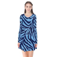 Zebra 3 Long Sleeve V-neck Flare Dress by dressshop