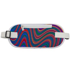 Gay Pride Rainbow Wavy Thin Layered Stripes Rounded Waist Pouch by VernenInk