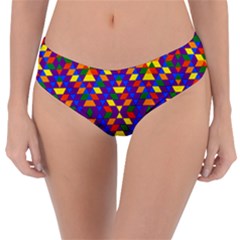 Gay Pride Geometric Diamond Pattern Reversible Classic Bikini Bottoms by VernenInk