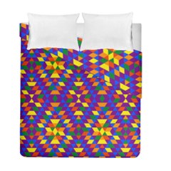 Gay Pride Geometric Diamond Pattern Duvet Cover Double Side (full/ Double Size) by VernenInk