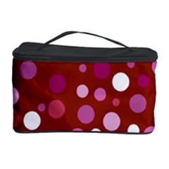 Lesbian Pride Flag Scattered Polka Dots Cosmetic Storage by VernenInk