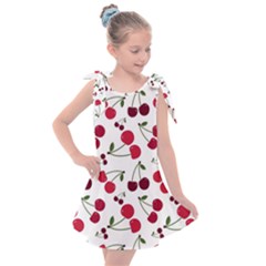 Cute Cherry Pattern Kids  Tie Up Tunic Dress by TastefulDesigns