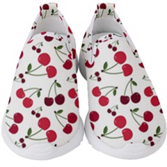 Cute Cherry Pattern Kids  Slip On Sneakers by TastefulDesigns