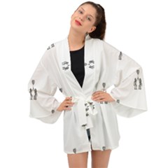 Love Symbol Drawing Long Sleeve Kimono by dflcprintsclothing