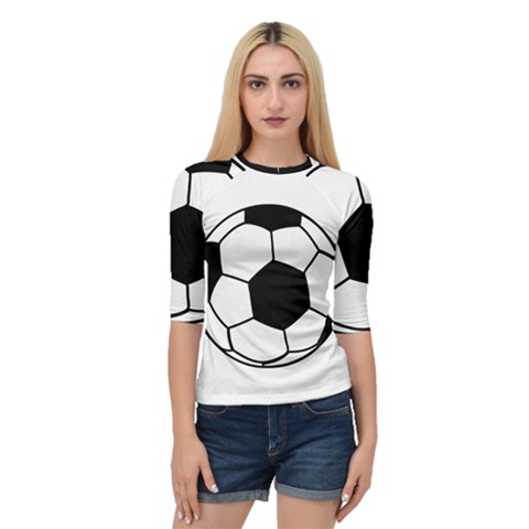 Soccer Lovers Gift Quarter Sleeve Raglan Tee by ChezDeesTees