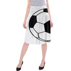 Soccer Lovers Gift Midi Beach Skirt by ChezDeesTees