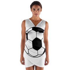Soccer Lovers Gift Wrap Front Bodycon Dress