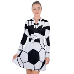 Soccer Lovers Gift Long Sleeve Panel Dress by ChezDeesTees