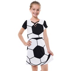 Soccer Lovers Gift Kids  Cross Web Dress by ChezDeesTees