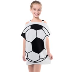 Soccer Lovers Gift Kids  One Piece Chiffon Dress by ChezDeesTees