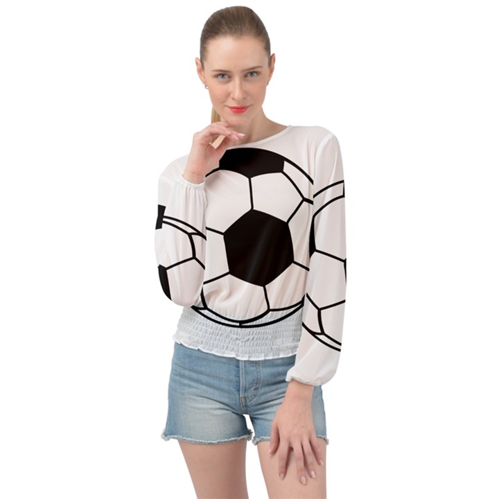 Soccer Lovers Gift Banded Bottom Chiffon Top