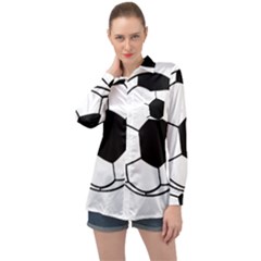 Soccer Lovers Gift Long Sleeve Satin Shirt