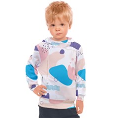 Hand Drawn Abstract Organic Shapes Background Kids  Hooded Pullover by Vaneshart