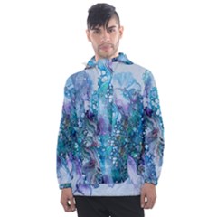 Sea Anemone  Men s Front Pocket Pullover Windbreaker by CKArtCreations