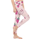 Seamless-strawberry-fruit-pattern-background Lightweight Velour Classic Yoga Leggings View4