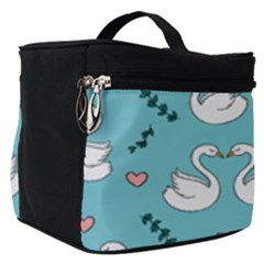 Elegant-swan-pattern-design Make Up Travel Bag (small) by Vaneshart