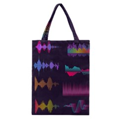 Colorful-sound-wave-set Classic Tote Bag by Vaneshart