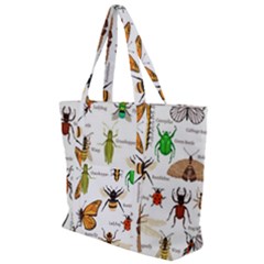 Insects Seamless Pattern Zip Up Canvas Bag by Vaneshart