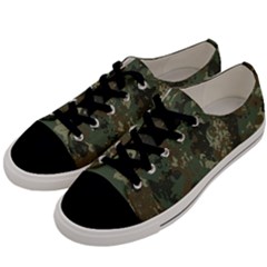 Camouflage-splatters-background Men s Low Top Canvas Sneakers by Vaneshart