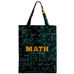 Realistic-math-chalkboard-background Zipper Classic Tote Bag by Vaneshart