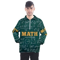 Realistic-math-chalkboard-background Men s Half Zip Pullover by Vaneshart