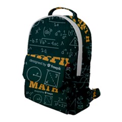 Realistic-math-chalkboard-background Flap Pocket Backpack (large) by Vaneshart