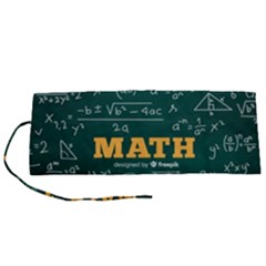 Realistic-math-chalkboard-background Roll Up Canvas Pencil Holder (s) by Vaneshart