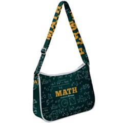 Realistic-math-chalkboard-background Zip Up Shoulder Bag by Vaneshart