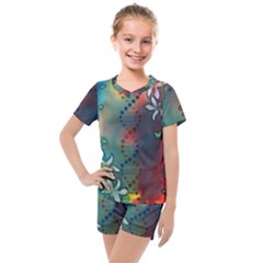 Flower Dna Kids  Mesh Tee And Shorts Set