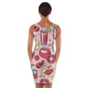 Tomato seamless pattern juicy tomatoes food sauce ketchup soup paste with fresh red vegetables Wrap Front Bodycon Dress View2