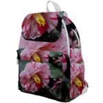 Striped Pink Camellia II Top Flap Backpack