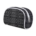 Black And White Ethnic Ornate Pattern Makeup Case (Small) View2